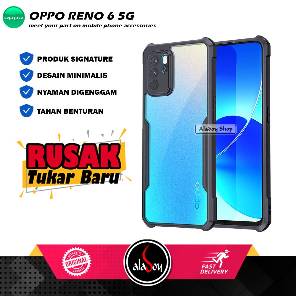 Case Oppo Reno 6 5G 2021 Premium Casing Transparent Protection Camera