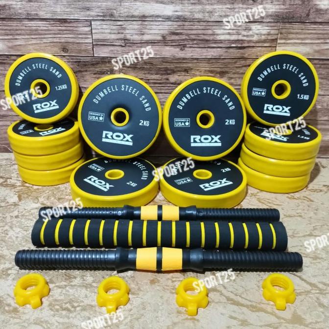 Barbel Dambel Dumbel Dumbbell Dumbell Set ROX 20 KG ORIGINAL