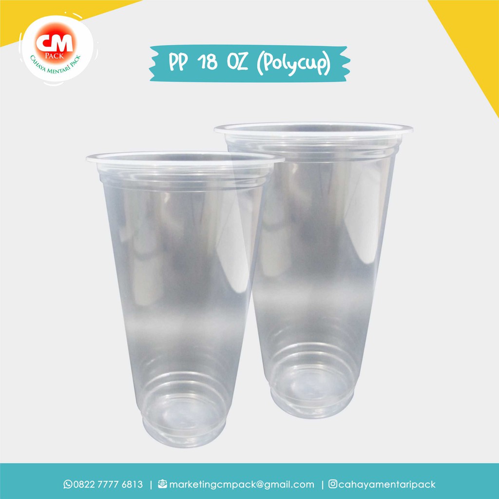 

GELAS CUP 18 OZ Polycup ( ISI 50PCS )