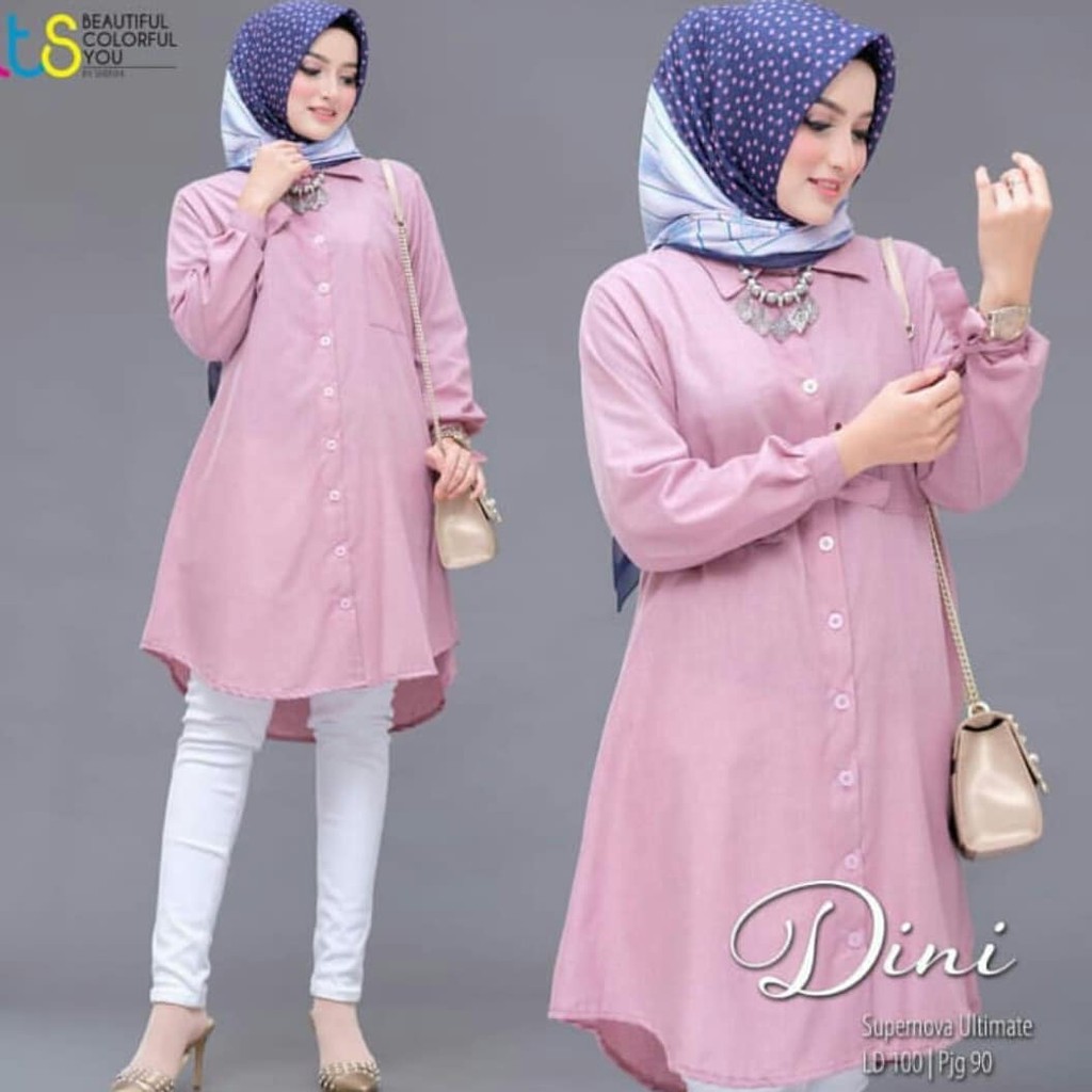 Dini Tunik Super Nova Atasan Muslim Wanita Terbaru Design Kekinian Harga Murah Kualitas Pasti Bagus