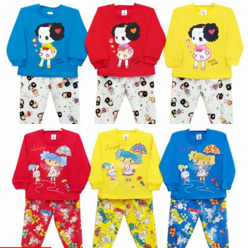 0-5th [PILIH MOTIF] PIYAMA PANJANG CEWEK piyama anak perempuan piyama panjang anak perempuan