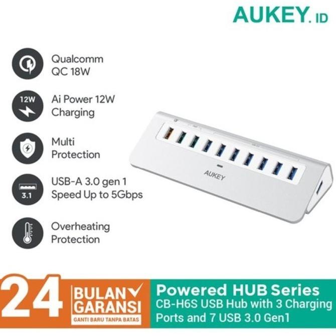 Hub Aukey CB-H6S 3 Charging Ports & 7 USB 3.0