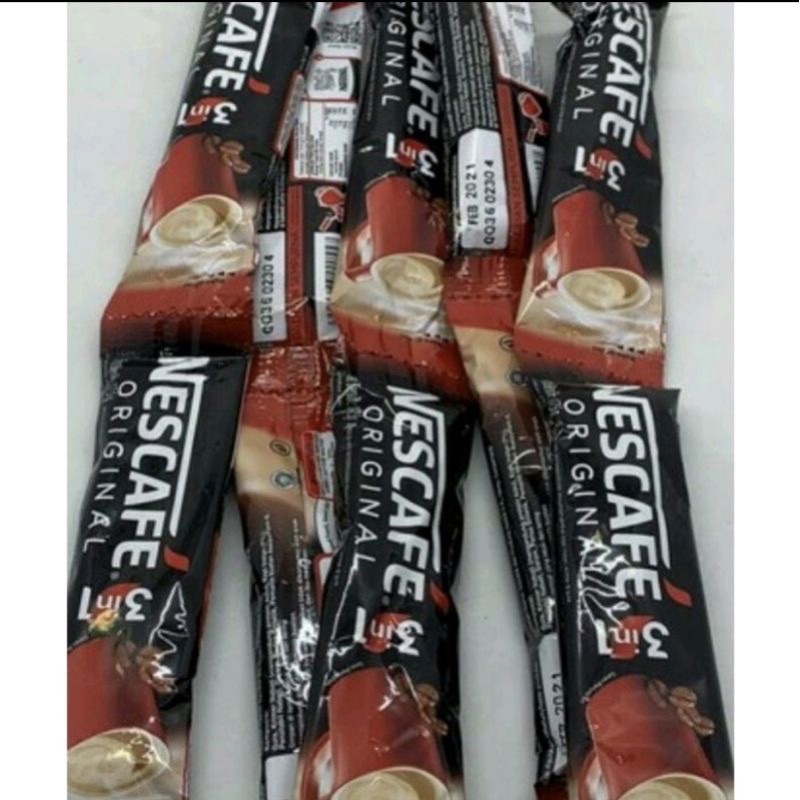 NESCAFE Original 3 in 1 Sachet / Kopi Hitam Sachet Stick Stik 17.5gr x 10 renteng I NESCAFE CLASSIC