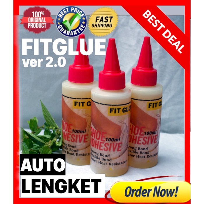 

BIG SALE LEM SEPATU KUNING FITGLUE 2.0 TAS DOMPET GLUE ADHESIVE 100ML SHOE GLUE