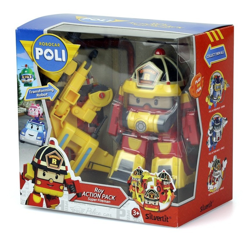 Robocar Poli 83314 Roy Action Fireman Mainan Anak Original