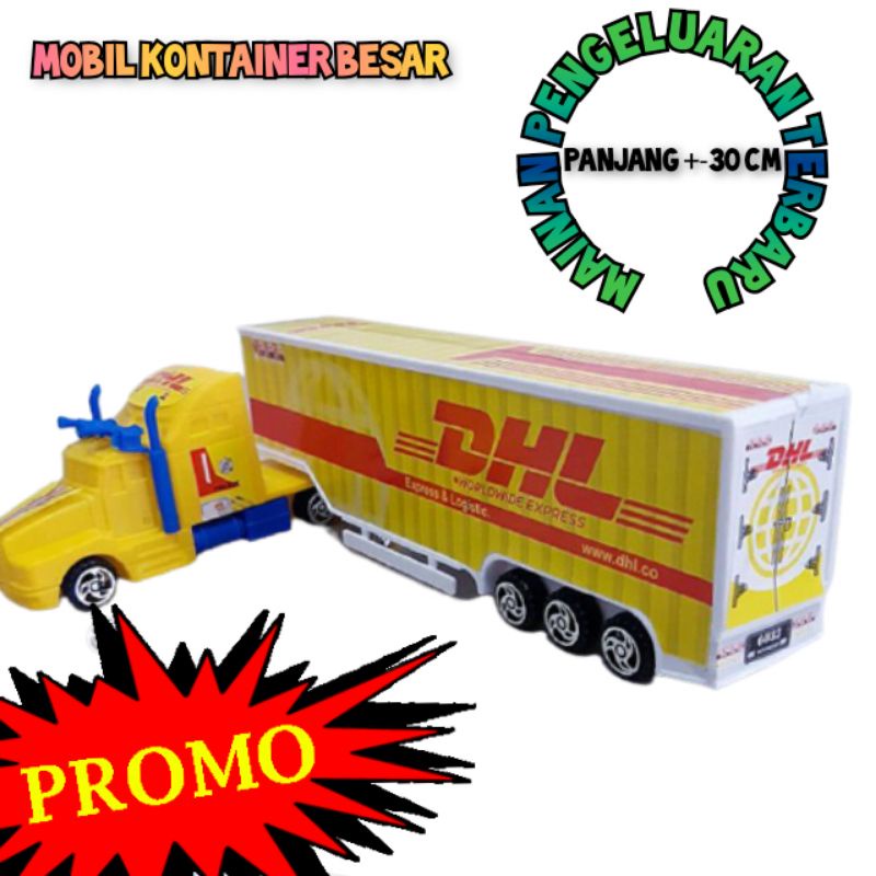 mainan mobil kontener kuning
