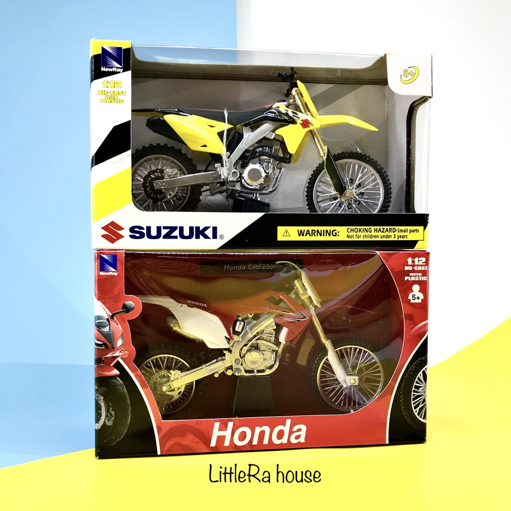 Diecast Motor Trail Skala 1:12 Honda CRF 250R | Suzuki  RM-Z 450 | KTM SX-F 350 | Licensed By NewRay