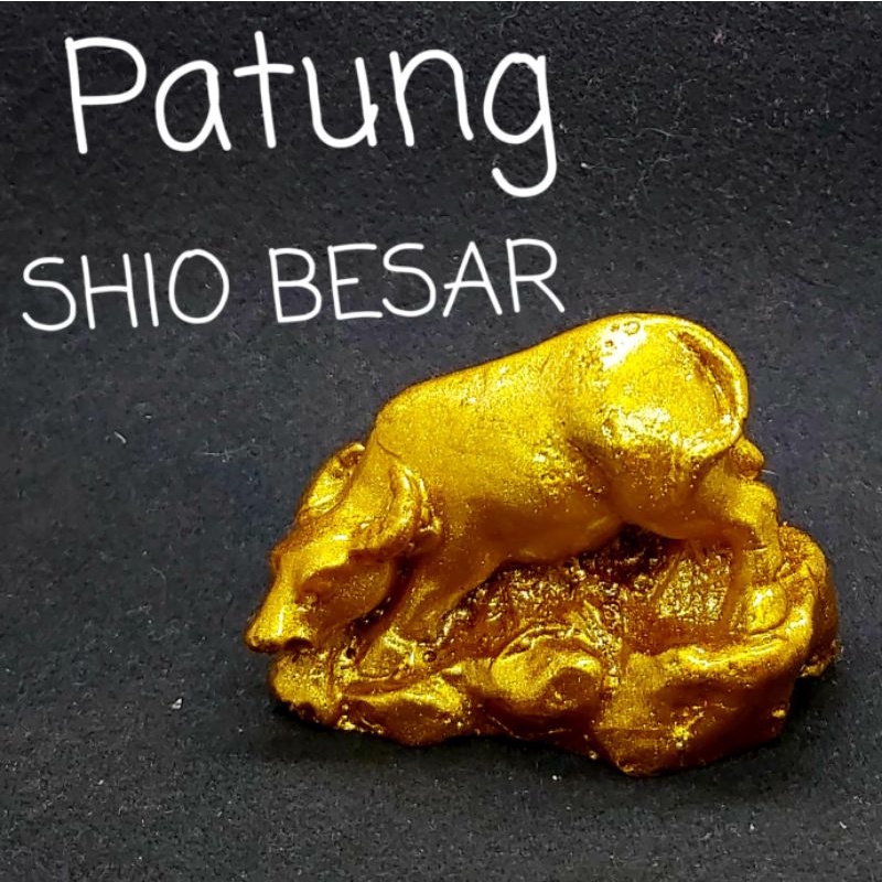 Patung Shio KERBAU Sapi Pajangan 12 Shio Besar Warna Emas