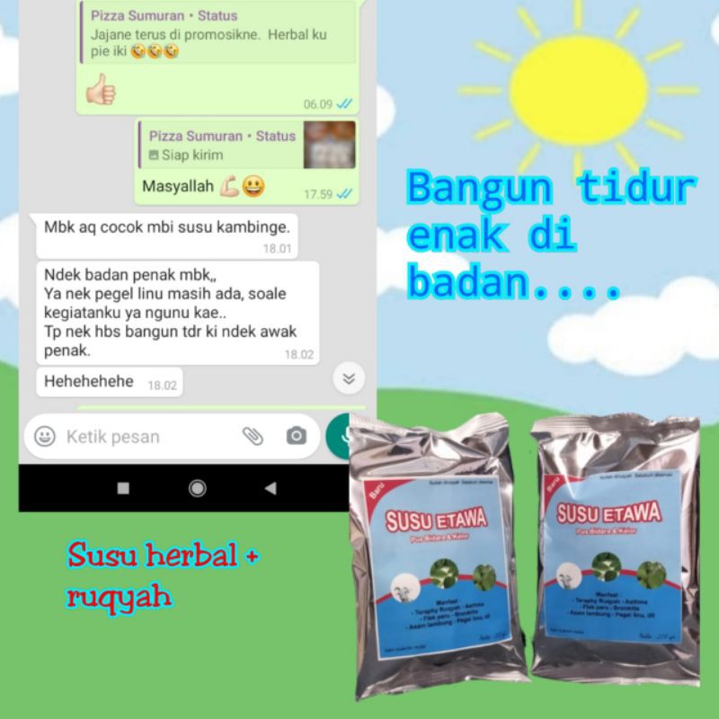 

Susu Kambing Etawa Bidara Kelor Ruqyah Sidruna