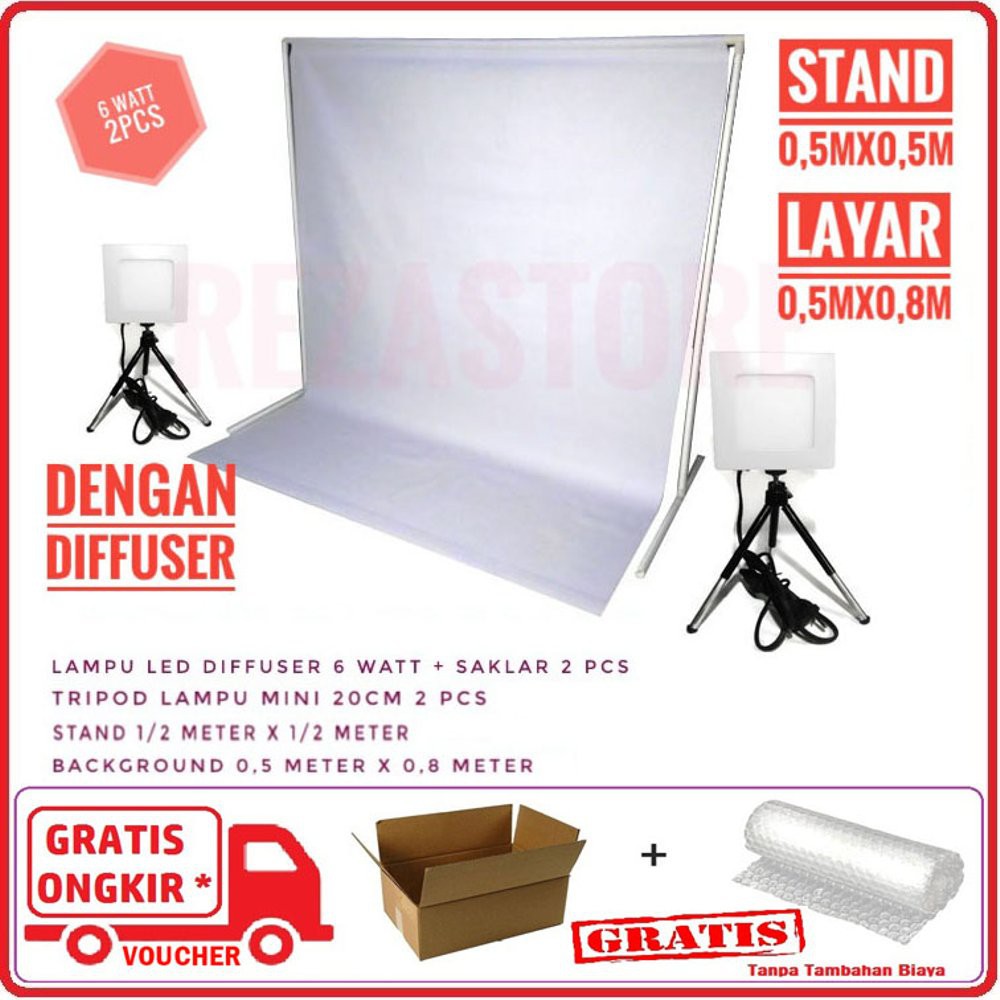 Lampu Studio mini 6 Watt untuk foto produk