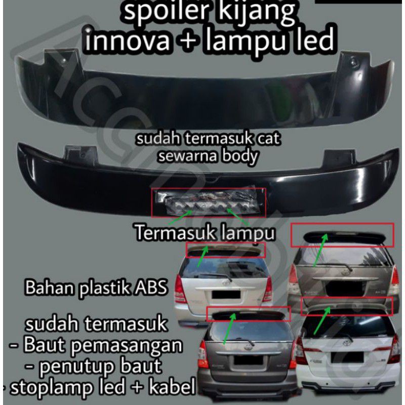 spoiler kijang Innova plastik+lampu