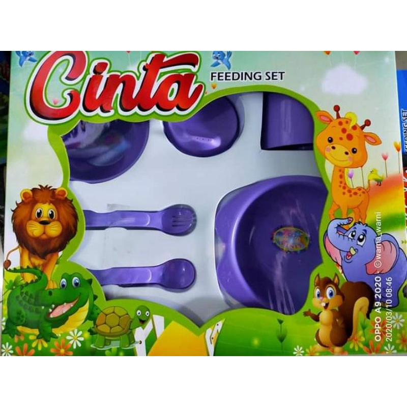 feeding set CINTA / TEMPAT MAKAN BAYI SET / KADO BAYI