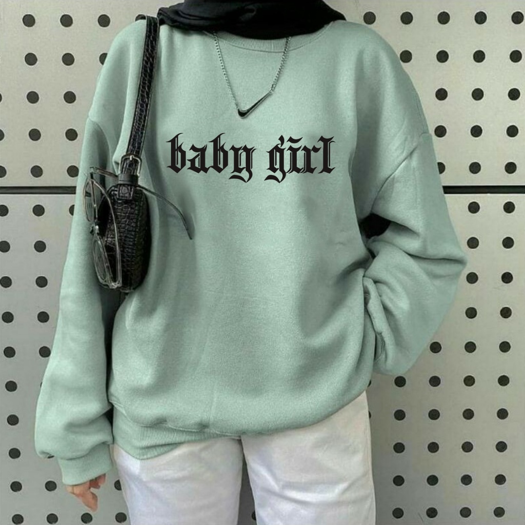 SWEATER WANITA BABY GIRL / SWEATER CREWNECK/SWEATER CREWNECK PRIA/SWEATER CREWNECK WANITA/SWEATER/SWEATER PRIA/SWEATER WANITA/SWEATER MURAH/SWEATER KEREN/SWEATER TEBAL/SWEATER PRIA TERBARU/SWEATER MUSIM DINGIN/SWEATER OBLONG/SWEATER OBLONG