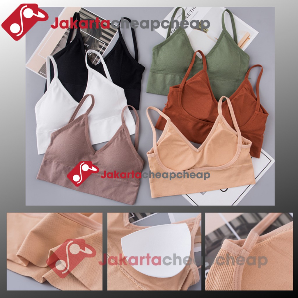 JC094 Pakaian Dalam Wanita Bra Cewek Tanpa Kawat Bralette Nyaman Polos