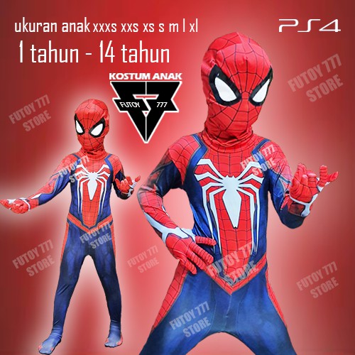 Jual KOSTUM SPIDERMAN COSTUME PS4 ADVANCED SUIT INSOMNIAC KOSTUM ANAK ...