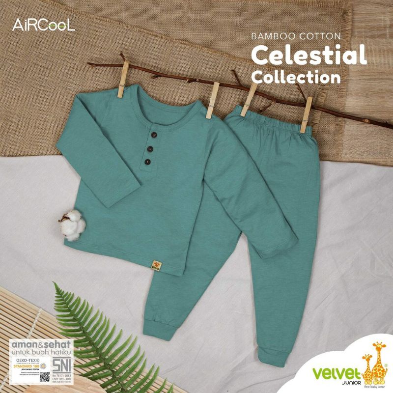 VELVET JUNIOR CELESTIAL SETELAN PANJANG PANJANG - velvet air cool