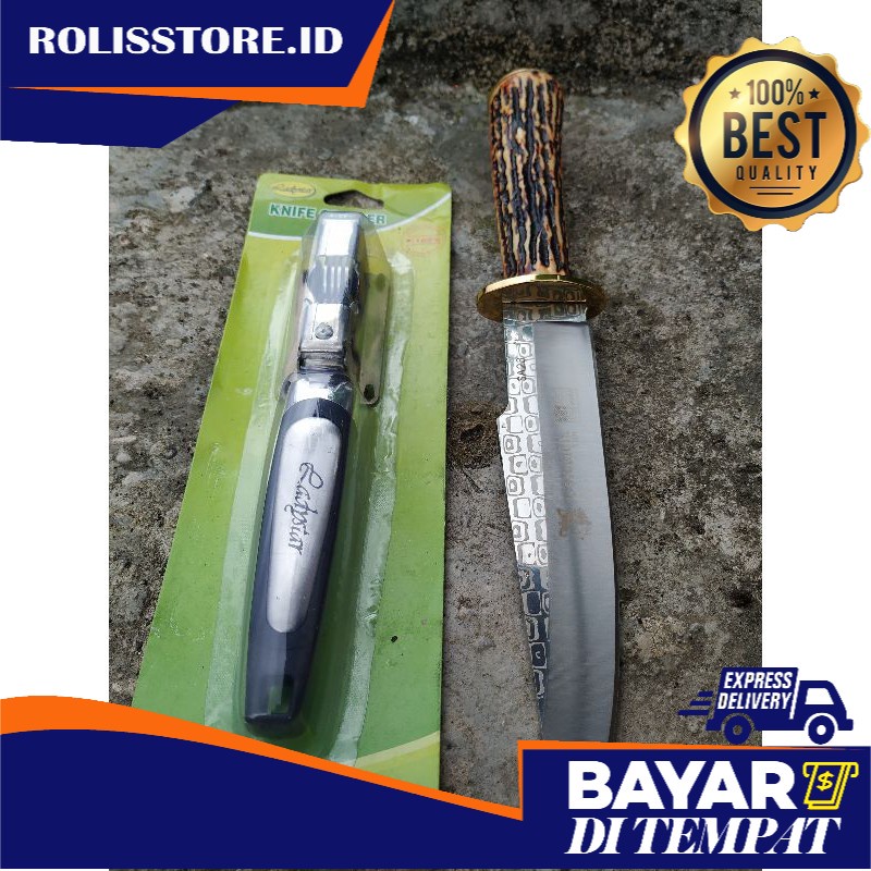 -SURVIVAL KIT- Pisau Survival/berburu merk columbia seri SA23 lengkap dengan ASAHAN