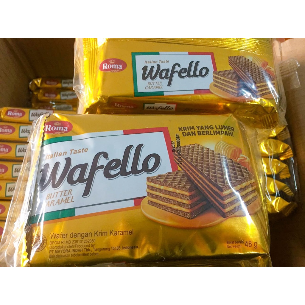 

Roma Wafello Butter Caramel 5 bungkus @48 gr