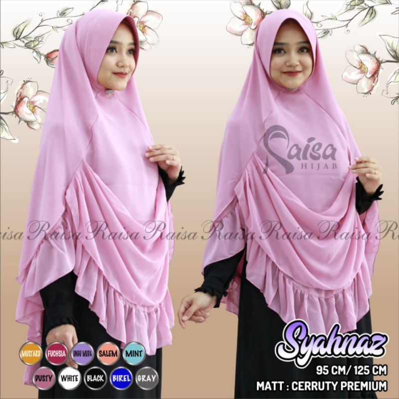 SYAHNAZ KHIMAR RAISA HIJAB PESTA JILBAB CERUTI SYAR'I