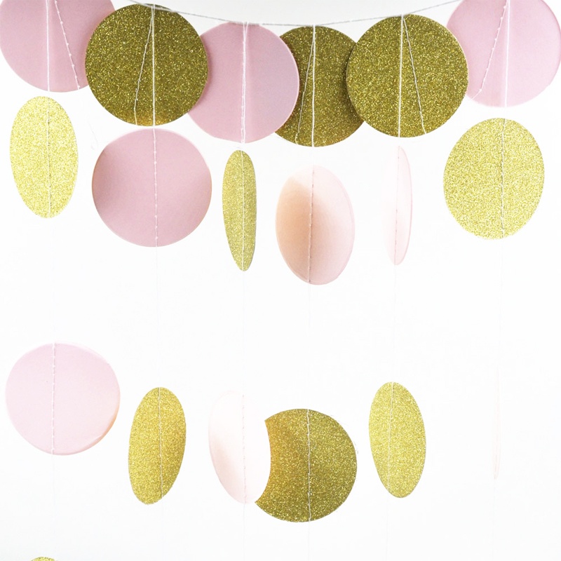 [Christmas Products]DIY Champagne Circle Garlands Hanging Garland Wedding Party Decoration