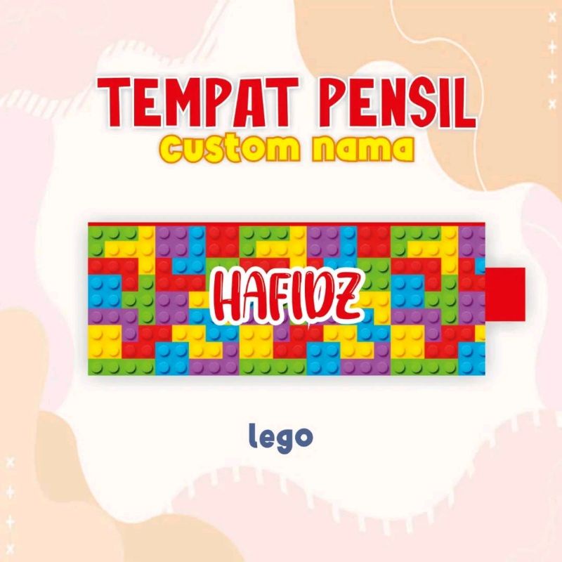 Tempat Pensil Custom Nama | souvenir ulang tahun anak