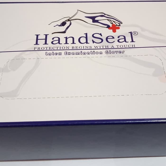 Sarung Tangan Latex HANDSEAL SIZE S,M,L isi 100 pcs/box Handscoon