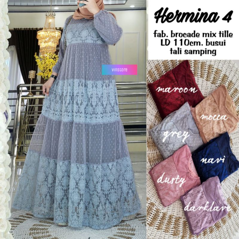 HERMINA MAXY DRESS ORIGINAL PRODUK BY VINSTORE