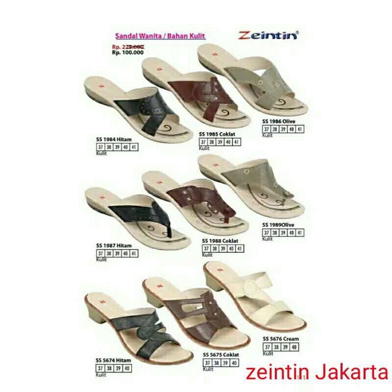 zeintin sandal kulit wanita