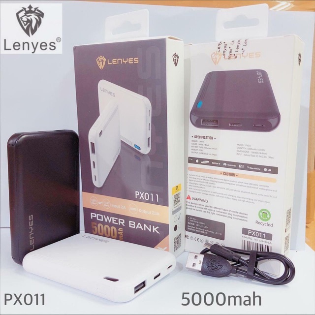 Powerbank Lenyes PX-011 5000Mah Power Bank Original PB