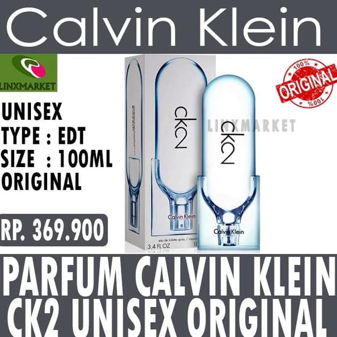 ORIGINAL PARFUM CALVIN KLEIN CK2 EDT 100ML FOR UNISEX WITH BOX