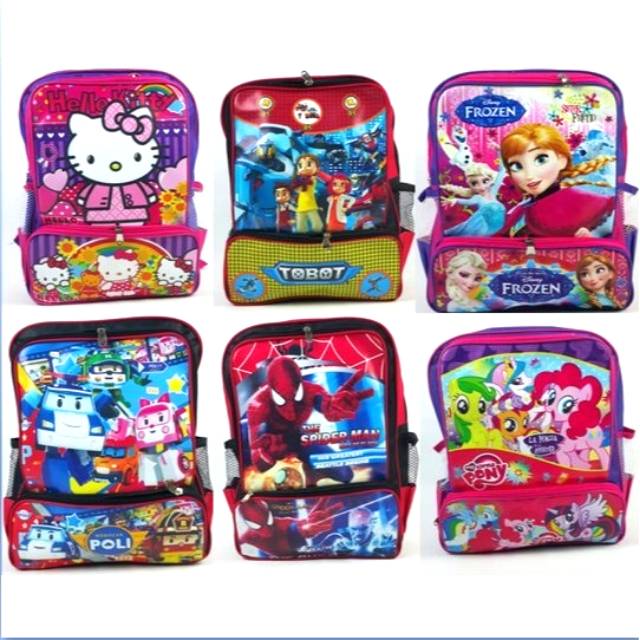  TAS  RANSEL SEKOLAH  ANAK  UNTUK PAUD TK KARAKTER TAYO PONY 