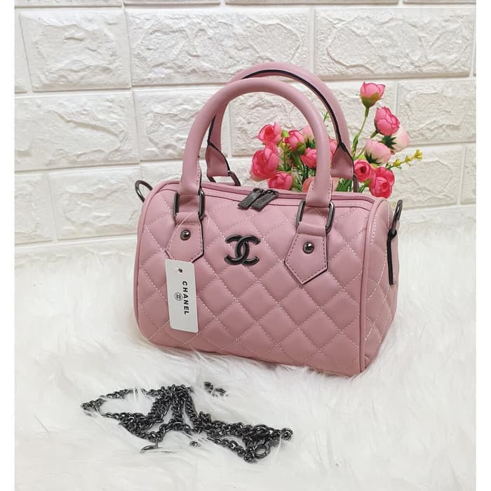 TAS BATAM TAS WANITA IMPORT TAS CHANEL SPEEDY/ CHANEL BANDOLIERE MINI - Putih