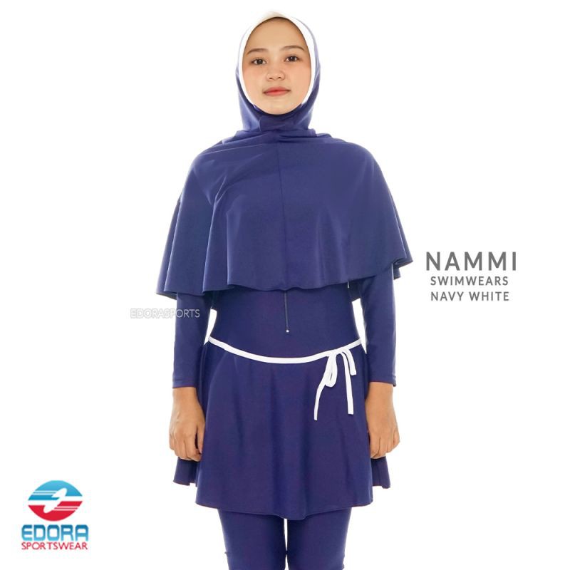 Baju Renang Muslimah Wanita Dewasa Hijab Slim Fit NAMMI EDORA