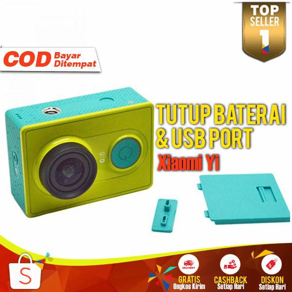 Tutup Baterai Plus USB Port Xiaomi Yi Nyaman Digunakan Penutup Batre YiCam+Port usb Tutup Batrai Yi