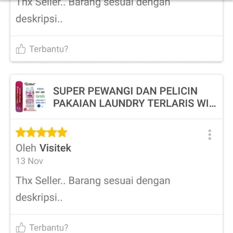 SUPER PEWANGI DAN PELICIN PAKAIAN LAUNDRY TERLARIS