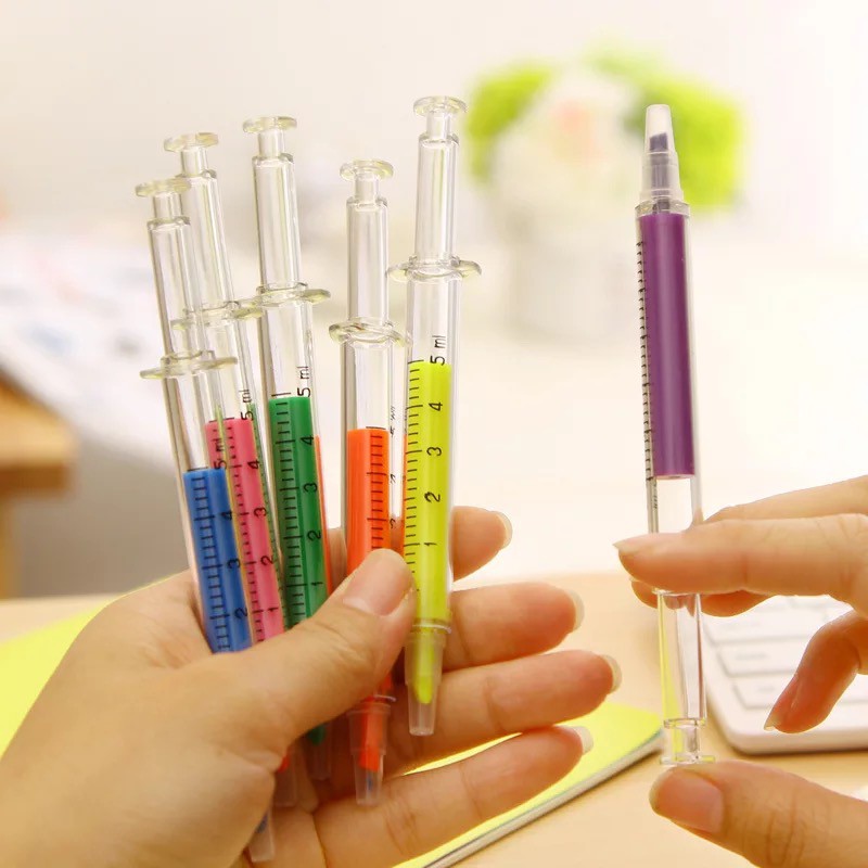 ATM Medan Pulpen Marker Highlighter Berbentuk Jarum Suntik ATM Medan Pulpen Marker Highlighter Berbentuk Jarum Suntik