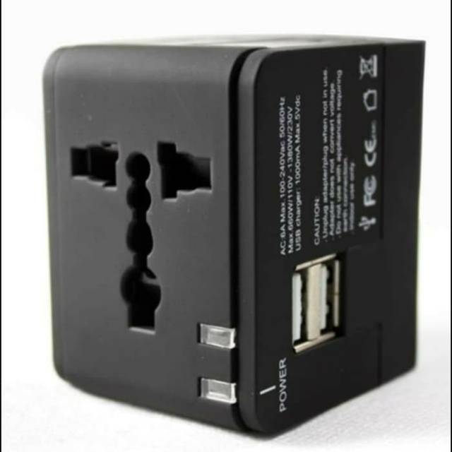 Travel Adaptor Universal Plug EU UK &amp; USB Port / All in One Adaptor