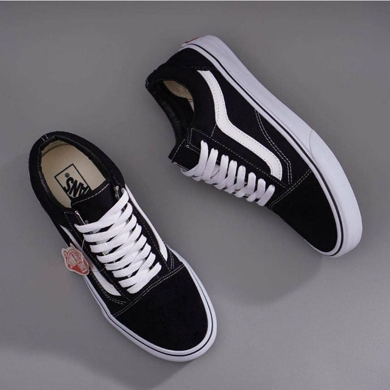 Sepatu vans oldskool black and white premium murah-1