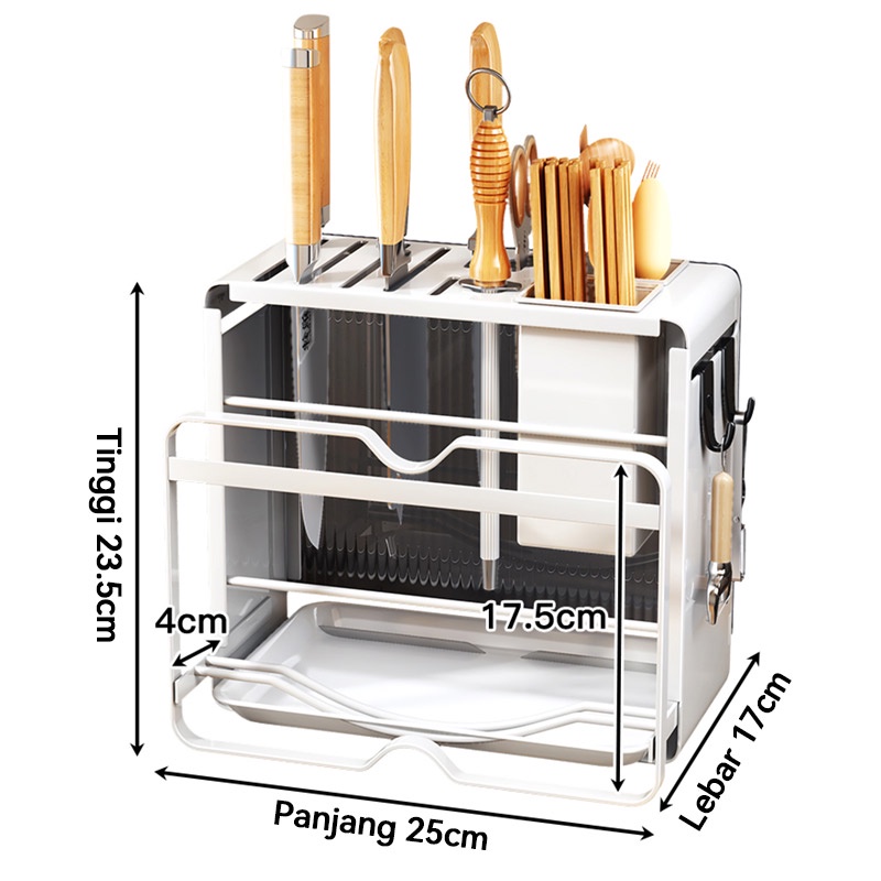 Rak dapur 304 stainless steel rak pisau rak talenan rak penyimpanan sumpit