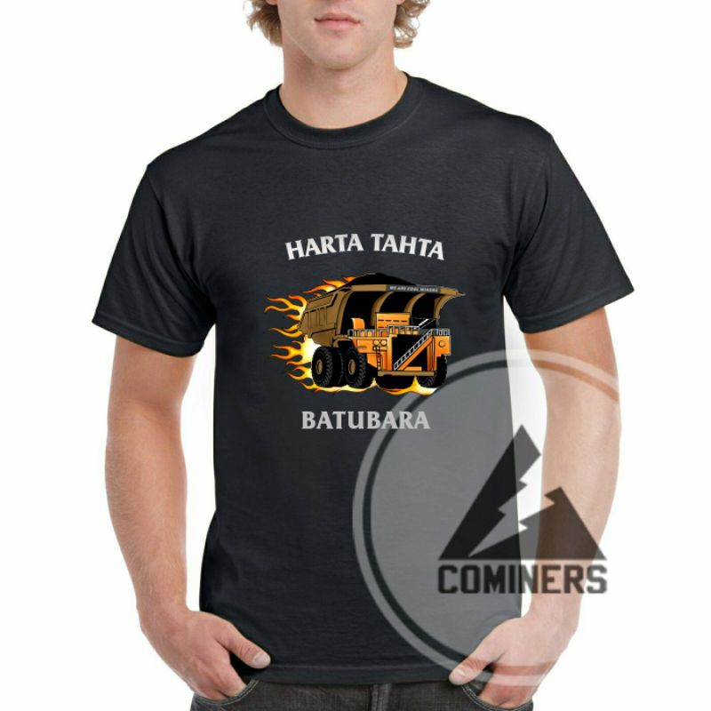 Kaos Tambang Harta Tahta Batubara HD Dump Truck - Kaos Katun Combed 24s