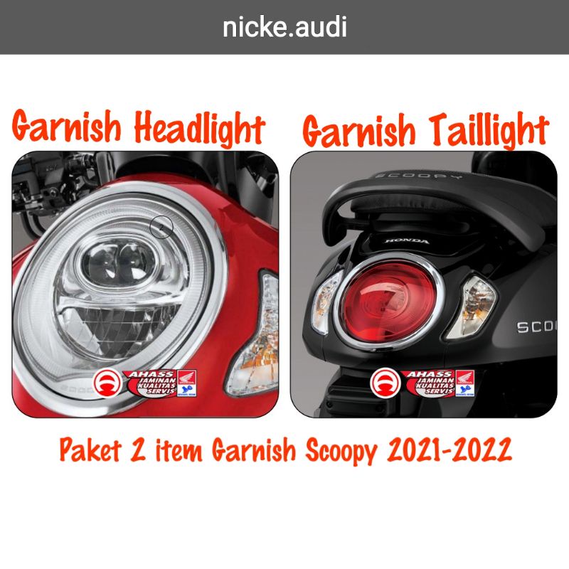 Paket Garnish Head Light & Tail Light Scoopy 2021 2022