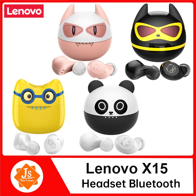 Lenovo - X15 TWS Headset Bluetooth Karakter Lucu / Mini Earbud Headset