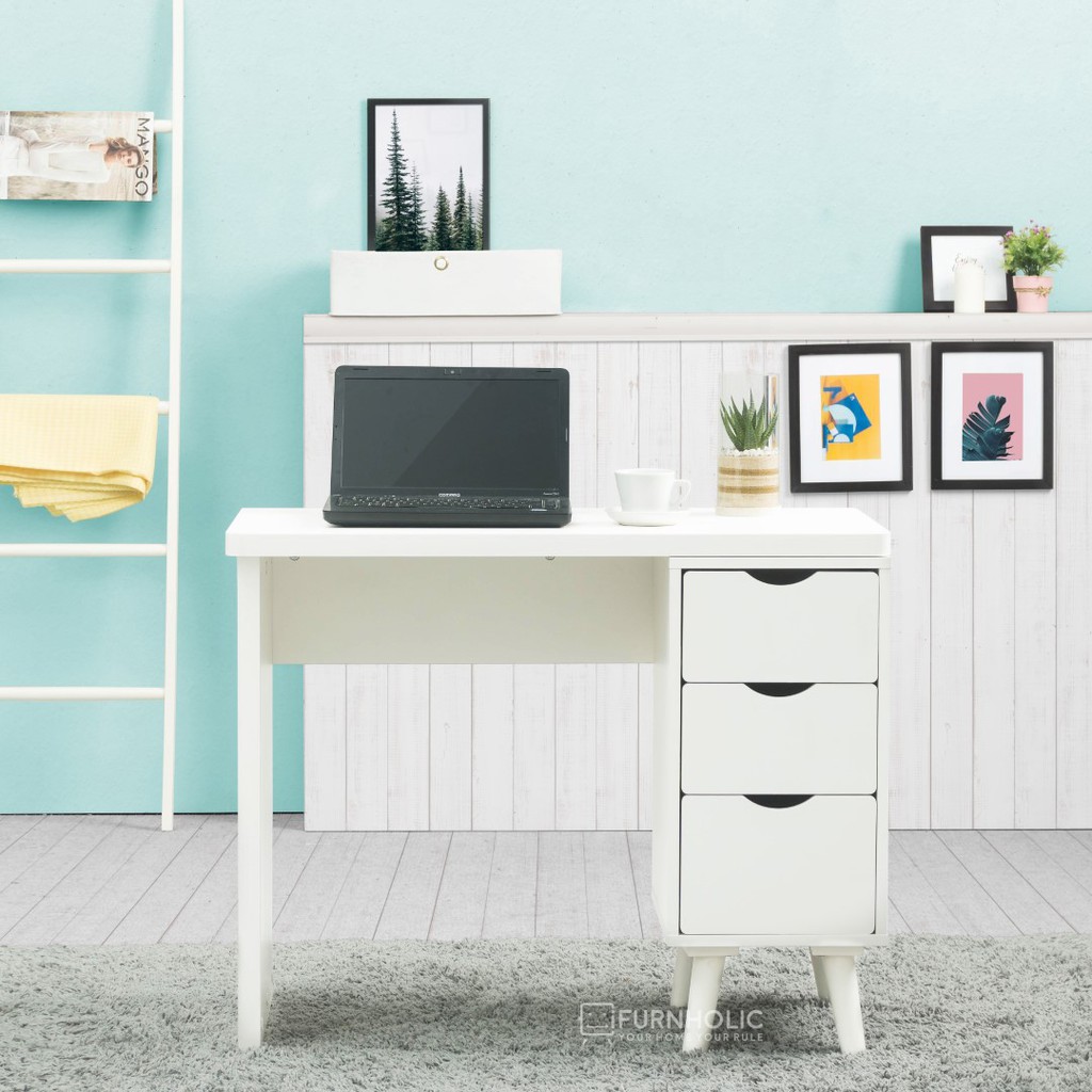 iFURNHOLIC Thomas Smart Desk Berkabinet 90 Meja Belajar 