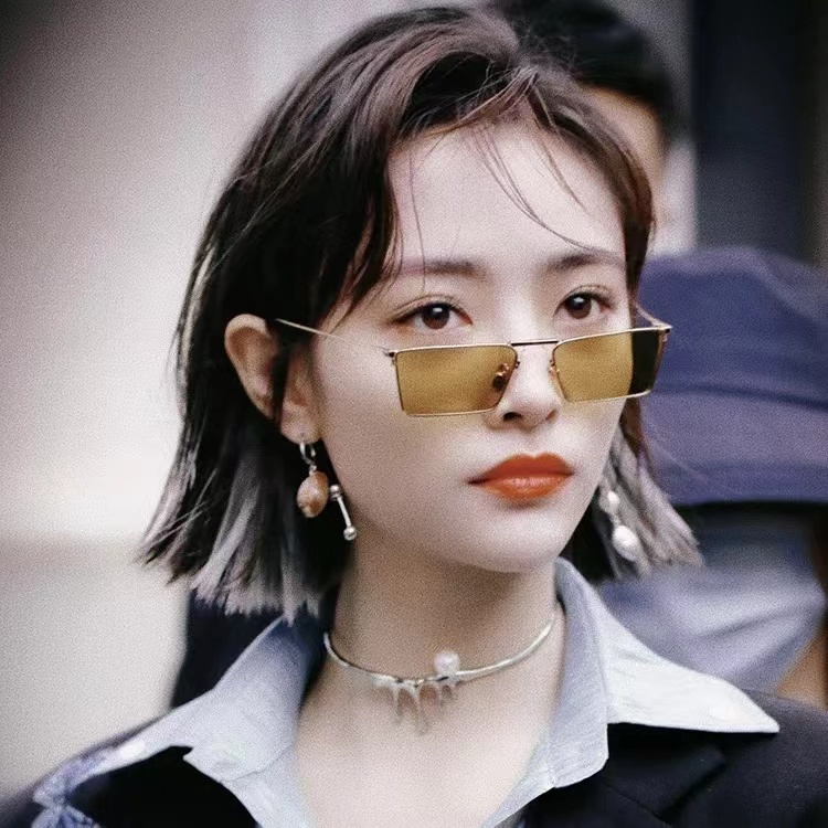 [ COD ] Kacamata Hitam Retro Fashion Wanita dan Pria Gaya Korea Frame Kotak Kecil Import