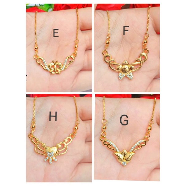 RB342. Kalung xuping wanita dewasa lapis emas dgn mata zircon ukuran 45 cm