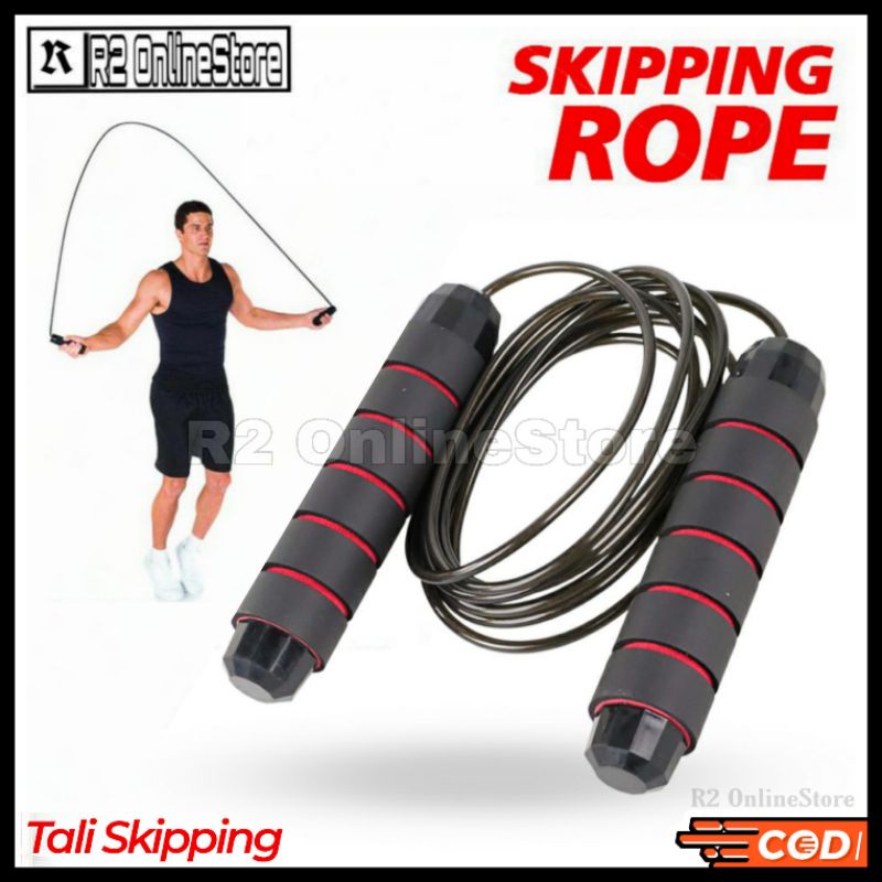 Jual Tali Skipping Jump Rope Gym Fitness Rapid Speed Lompat Tali Cable