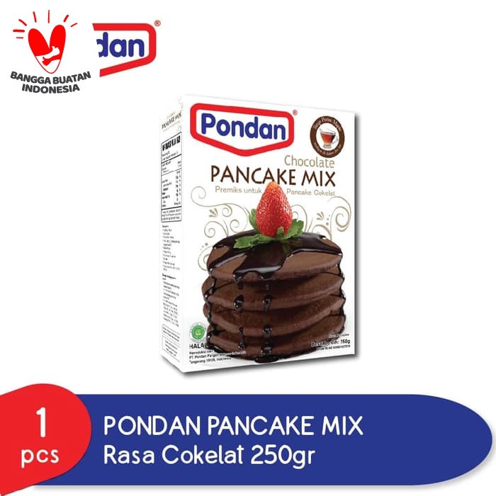 PONDAN PANCAKE MIX COKLAT PONDAN CHOCOLATE PANCAKE PREMIKS BOX 250GR