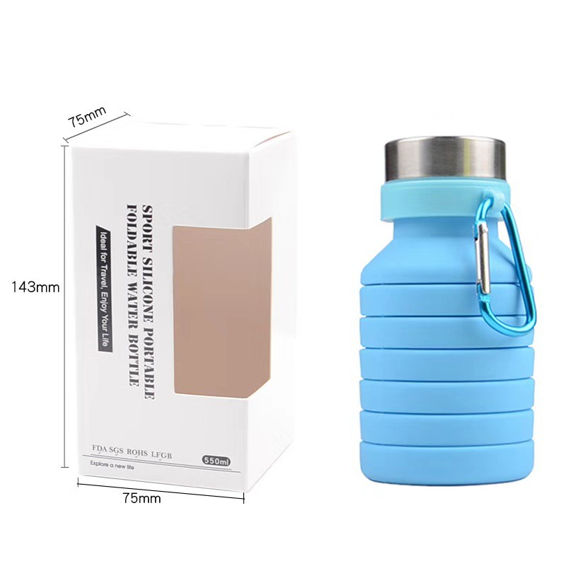 Botol Minum Lipat Spiral Tumbler Silikon Food Grade / Botol minuk foldable / Botol minum travel