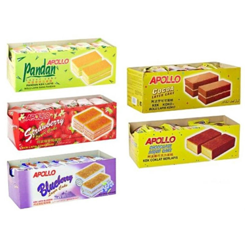 ✔MURAH Apollo Layer Cake 1dus isi 24pcs / Bekal Sekolah / Kue Bolu / Bolu Cake