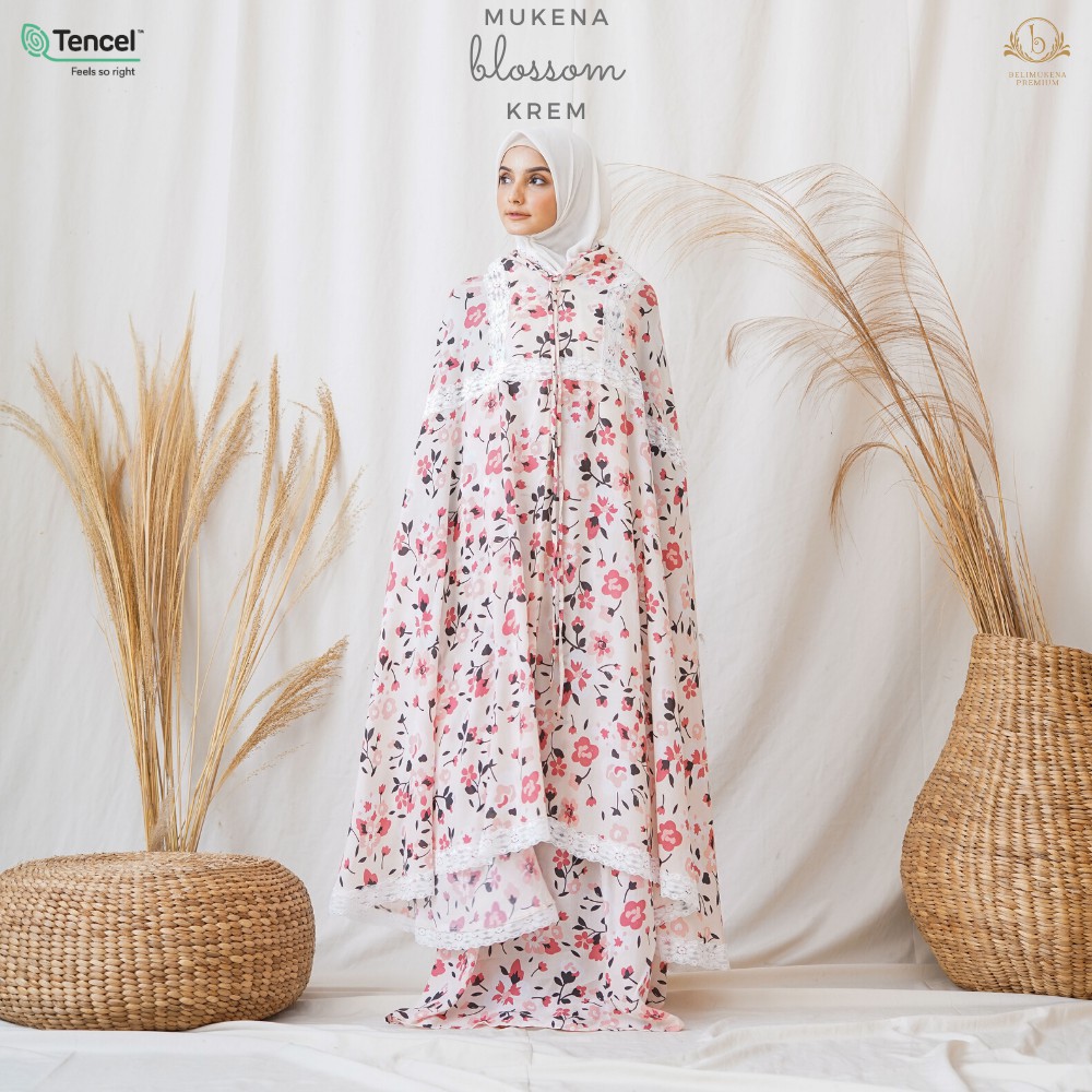 Mukena Blossom Krem - Mukena 2 in 1